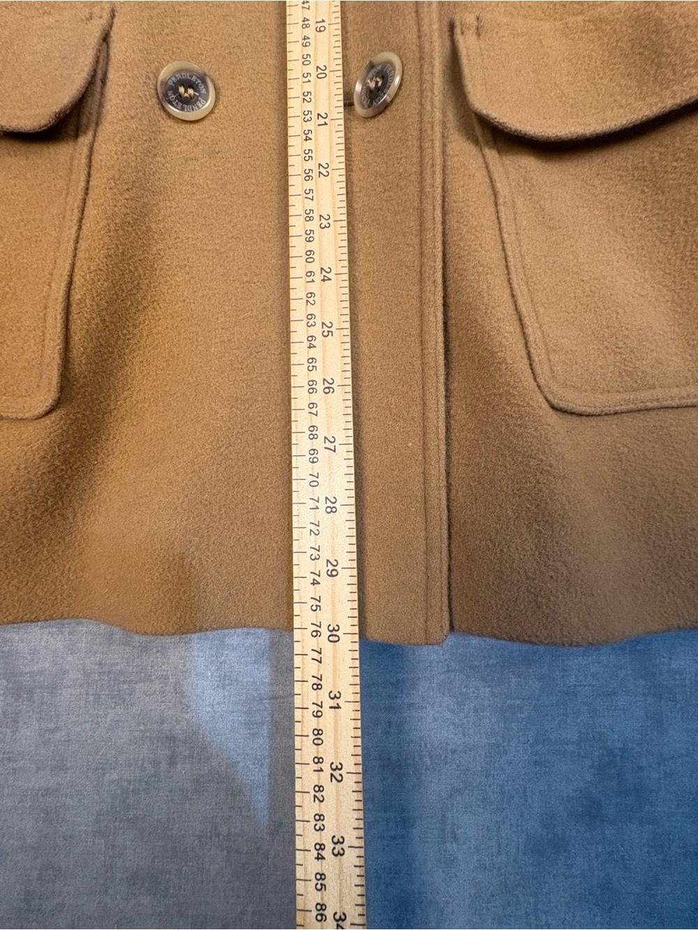 Pendleton Women’s Wool Peacoat Jacket Size 4 Camel Double Breasted - Picture 7 of 14